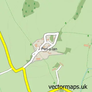 Street map sample of Pen-y-lan, South Glamorgan