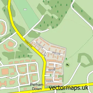 Street map sample of Perham Down, Wiltshire