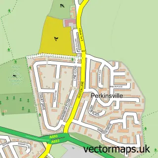 Street map sample of Perkinsville, Durham