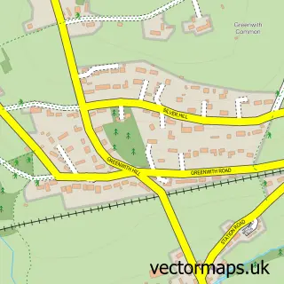 Street map sample of Perranwell, Cornwall