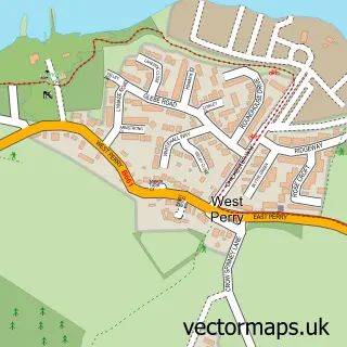 Street map sample of Perry, Cambridgeshire