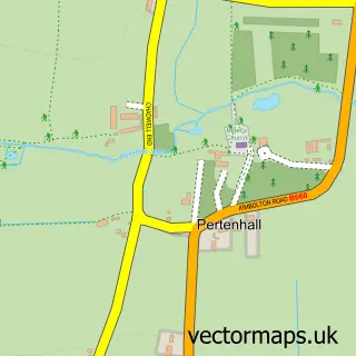 Street map sample of Pertenhall, Bedfordshire