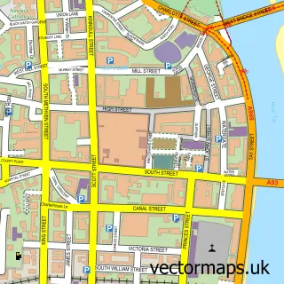 Street map sample of Perth, Perth and Kinross