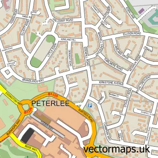 Street map sample of Peterlee, Durham