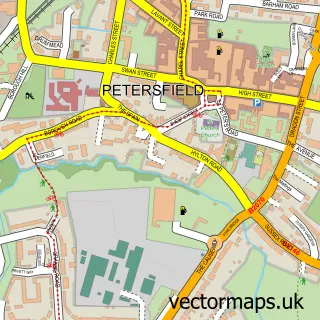 Street map sample of Petersfield, Hampshire