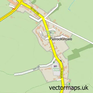 Street map sample of Petrockstowe, Devon