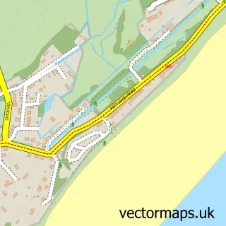 Street map sample of Pett Level, East Sussex