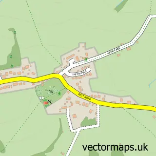 Street map sample of Pett, East Sussex