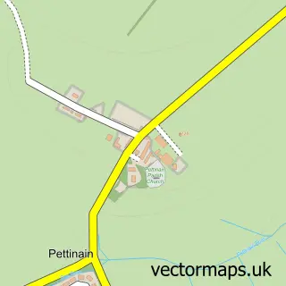 Street map sample of Pettinain, Lanarkshire