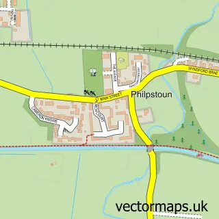 Street map sample of Philpstoun, West Lothian