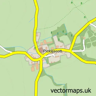Street map sample of Picklescott, Shropshire