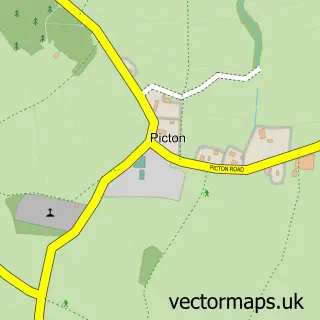 Street map sample of Picton, Clwyd