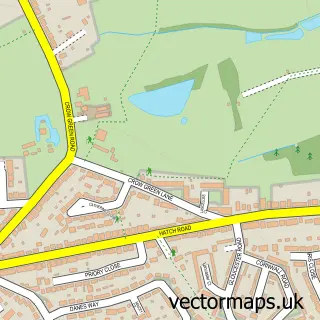 Street map sample of Pilgrims' Hatch, Essex