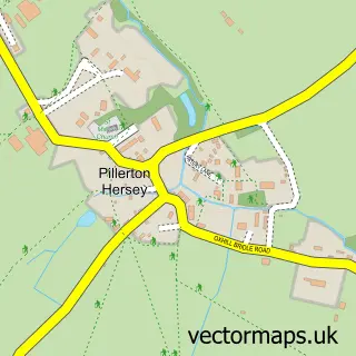 Street map sample of Pillerton Hersey, Warwickshire