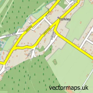 Street map sample of Pillowell, Gloucestershire