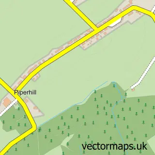 Street map sample of Piperhill, Nairn