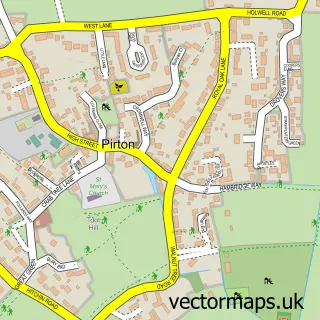 Street map sample of Pirton, Hertfordshire