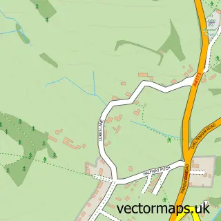 Street map sample of Pitchcombe, Gloucestershire