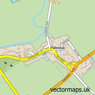 Street map sample of Pitlessie, Fife