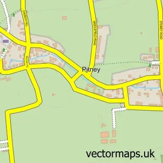 Street map sample of Pitney, Somerset