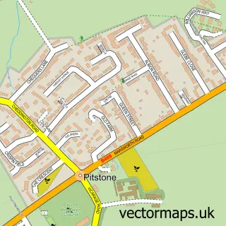 Street map sample of Pitstone, Buckinghamshire