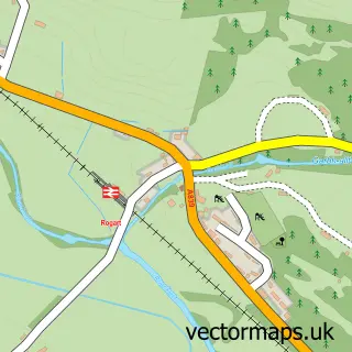 Street map sample of Pittentrail, Sutherland