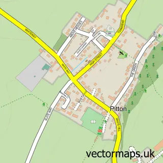 Street map sample of Pitton, Wiltshire