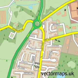 Street map sample of Pity Me, Durham