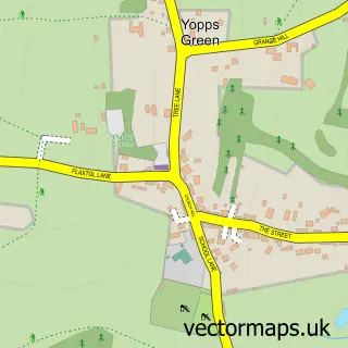 Street map sample of Plaxtol, Kent