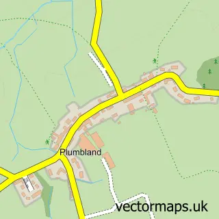 Street map sample of Plumbland, Cumbria
