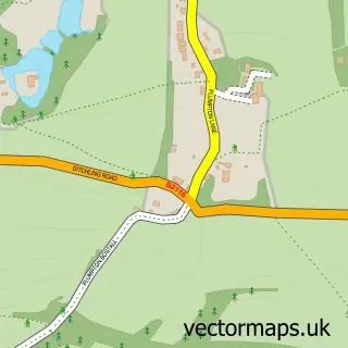 Street map sample of Plumpton, East Sussex