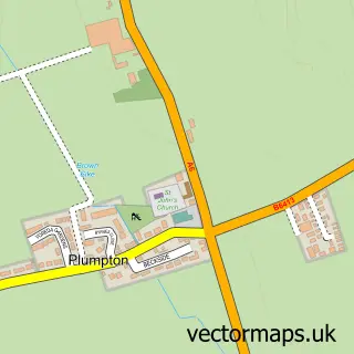 Street map sample of Plumpton, Cumbria