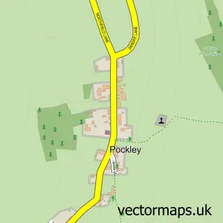 Street map sample of Pockley, North Yorkshire