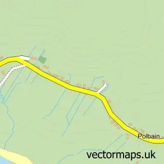 Street map sample of Polbain, Ross and Cromarty