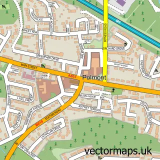 Street map sample of Polmont, Stirling and Falkirk