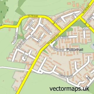 Street map sample of Polton, Midlothian