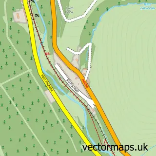 Street map sample of Pont-y-rhyl, Mid Glamorgan