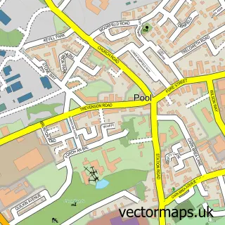 Street map sample of Pool, Cornwall