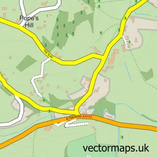 Street map sample of Popes Hill, Gloucestershire