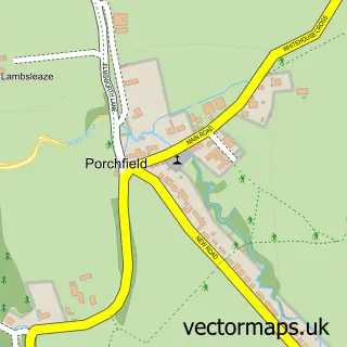 Street map sample of Porchfield, Isle of Wight