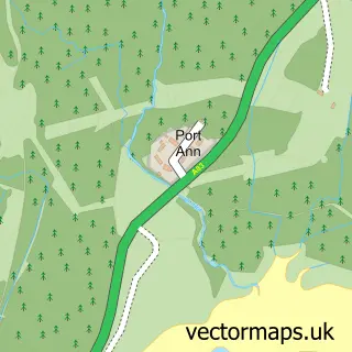 Street map sample of Port Ann, Argyll and Bute