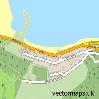 Street map sample of Port Bannatyne, Argyll and Bute