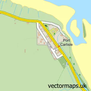 Street map sample of Port Carlisle, Cumbria