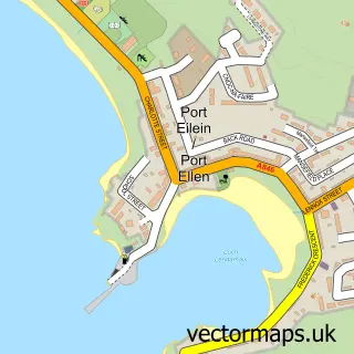 Street map sample of Port Ellen, Argyll and Bute