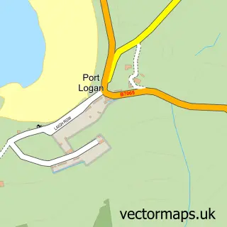 Street map sample of Port Logan, Wigtown