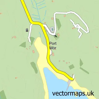 Street map sample of Port Mòr, Inverness