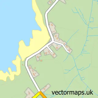 Street map sample of Port nan Giùran, Western Isles