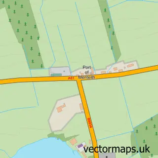 Street map sample of Port of Menteith, Stirling and Falkirk