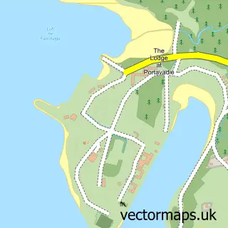Street map sample of Portavadie, Argyll and Bute