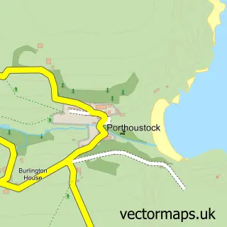 Street map sample of Porthoustock, Cornwall